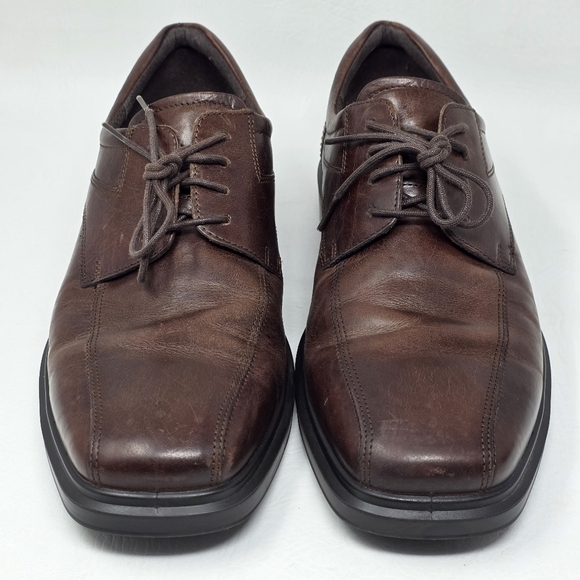 Ecco Helsinki 2 Mens Sz 9-9.5 43 Derby Shoes Brown Leather Low Top Lace Up Dress main image 8